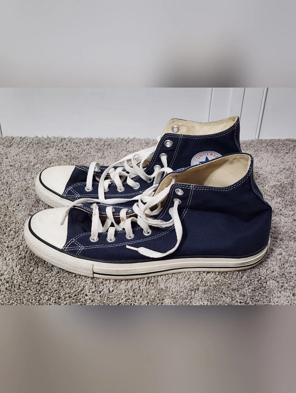 Converse Chuck Taylor All Star Mens Size 12, High Tops Navy Blue, Minimal Wear